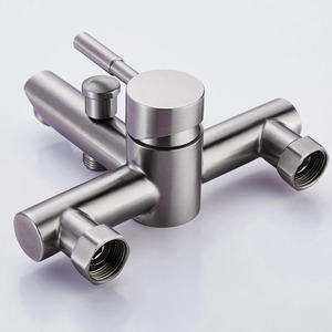 Austenite 304 Stainless Steel Bath Hardware <b>Set</b> Triple Shower Faucet With Fixed And Handheld <b>Spray</b> Head For Bathroom - Product Image 4