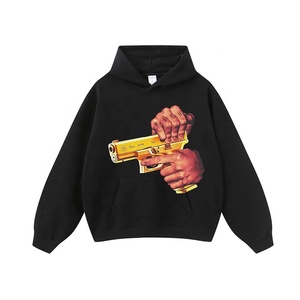 Sudadera con Capucha Vintage para Hombre, Estilo Retro Americano, Invierno 2025, Estampado de Personajes, Talla Grande, Lavada, Estilo Antiguo - Product Image 5