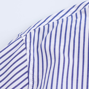 条纹印花翻领长袖纽扣女式休闲时尚上衣衬衫 - Product Image 3
