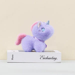 Mini poupée mignonne <span class=keywords><strong>licorne</strong></span> <span class=keywords><strong>en</strong></span> peluche porte-clés pendentif Kawaii dessin animé doux moelleux Peluches peluche Animal jouet sac breloque porte-clés accessoire - Product Image 3