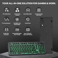 OEM ODM Wireless Gaming Keyboard RGB Macro Rechargeable Keyboard for PC Mac Gamer Trimode Connected 24GBTUSBC AntiGhosting 98Ke