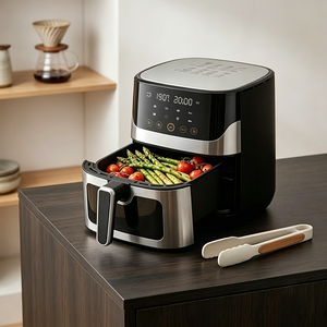 Freidora de Aire Doméstica de Acero Inoxidable de 6.5L, Gran Capacidad, Multifunción, Antiadherente, Apta para Lavavajillas, con Ventana de Visualización - Product Image 6