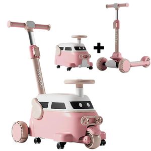 Nuevo scooter 3 en 1 a la venta, andador para bebés, coche de equilibrio para niños, scooter de pedal de 3 ruedas para niños con luces LED Flash y música - Product Image 2