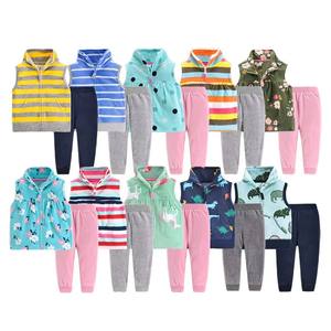 Gilet in due pezzi personalizzabile in fabbrica gilet e pantaloni in pile autunno e inverno personalizzabili abbigliamento per bambini - Product Image 1