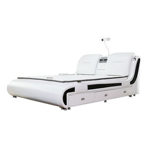 Equipado con purificador de aire con función de almacenamiento, cama doble, cama inteligente de masaje ajustable para dormitorio - Product Image 1
