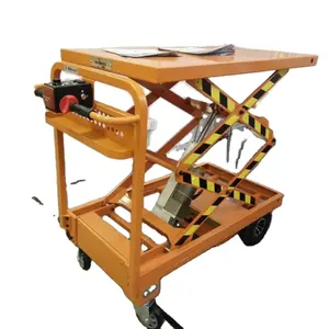 Schaar Auto Lift Vier Wielen Aangedreven Elektrische Trolley Hand Winkelwagen Battery Operated Schaar Lift Platform