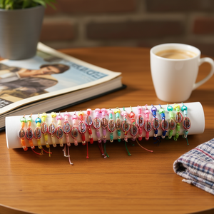 Braccialetti Colorati in Pelle con Conchiglie, Pulsera Tubo, 24 Pezzi, Bracciali Avvolgenti alla Moda - Product Image 2