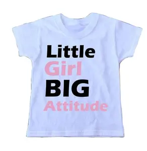 新设计的小女孩大态度蹒跚学步的孩子衬衫儿童衬衫可爱男宝宝夏季t恤