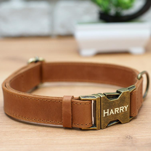 Collares y Correas Personalizadas para Mascotas, Collares de Perro de Cuero Genuino de Alta Calidad, Correa y Collar para Perro Bonitos - Product Image 6