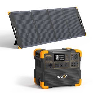 Station mobile PECRON 2400W E2400LFP MPPT 300W solaire 2048Wh onde sinusoïdale pure compatible voiture kit camping - Product Image 1