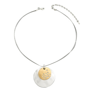 Women's Minimalist Geometric <b>Necklace</b> With Diamond Circle Pendant Everyday Wear Clavicle Chain XL5421 1 - Product Image 5