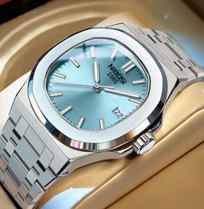 High Quality Custom Men's Stainless Steel Quartz <b>Wristwatch</b> Luxury Square Case 22mm Shanghai OEM Business Fashion Design 5BAR - Product Image 5