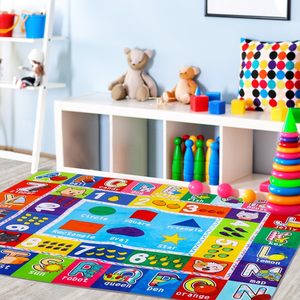 Grand <span class=keywords><strong>tapis</strong></span> antidérapant rembourré pour ramper et jouer-<span class=keywords><strong>Tapis</strong></span> pliable <span class=keywords><strong>Tapis</strong></span> pour enfants <span class=keywords><strong>Tapis</strong></span> ovale ABC Alphabet Numbers Baby Play Floor Mat - Product Image 6