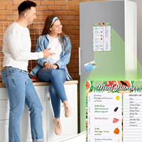 Planificateur de repas magnétique pour réfrigérateur A4-8.5x12, menu hebdomadaire, tableau effaçable à sec, forme écologique pour la cuisine