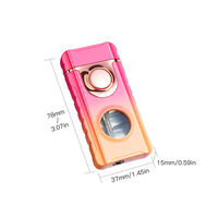 Briquet à flamme jet/flamme douce, briquet à flamme ouverte, rechargeable au butane, en métal bleu, pour cigarettes, moderne, avec logo personnalisé