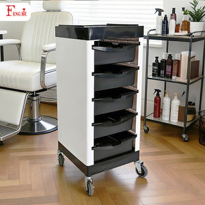 Carrello Portaoggetti Personalizzabile con Logo per Salone di Bellezza, 5 Cassetti, Trolley per Parrucchieri - Product Image 1