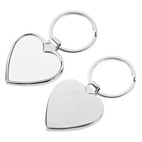 Neuer leerer Sublimations-Metalls chl üssel ring mit runder/Herz-/Rechteckform DIY-Wärme übertragungs schlüssel bund mit Plastiktüten verpackung