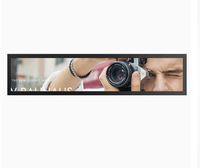Écran d'affichage numérique LCD étiré pour étagères, écran en bande, écran pour transport en rail, utilisation en intérieur, CMS basé sur le cloud, connectivité IoT