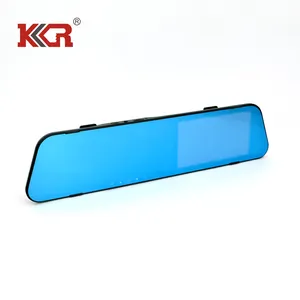 Retrovisor de lente dupla para carro, 4.5 ", dvr, câmera veicular, gravador de vídeo, carro, caixa preta, câmera de ré, 1080p