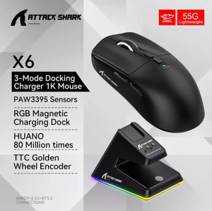 Attack Shark X6 PAW3395 Mouse tri-mode - Product Image 6