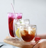 Mug à café en verre isolant transparent à double paroi en borosilicate de haute qualité, forme d'œuf, design minimaliste, logo personnalisé, pour la maison et le bureau