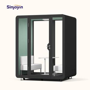Modern Ofis İş Görüşmesi Kabini Taşınabilir Ses Geçirmez Çalışma Kabini Odaklanma Çalışması/Toplantılar için Gürültü Azaltıcı Akustik Sessiz Kabin - Product Image 1