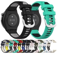 Bracelet de montre en silicone bicolore de haute qualité, résistant à l'eau, à libération rapide, 18 mm, 20 mm, 22 mm, pour Garmin Forerunner 265 265s, ajustement rapide