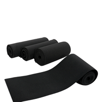 Bande élastique réglable en polyester + latex noir souple extra large de 25 mm de largeur, tissée de 15 cm, pour la correction du dos