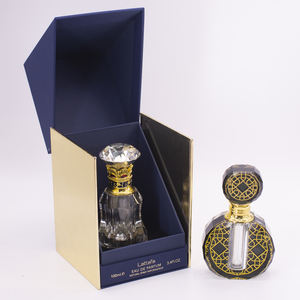 제조 주문 골드 네이비 블루 크리스마스 새해 패키지 단단한 판지 종이 포장 선물 세트 향수 상자 - Product Image 2