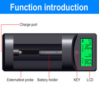 Peacefair High-Precision DIY 4-Wire Kelvin Clip USB Battery Tester Internal Resistance 18650 Lithium Battery Meter Tester