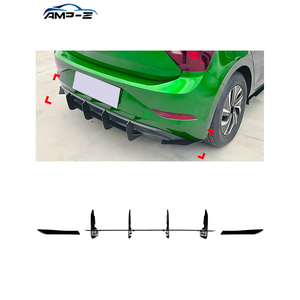 ตัวแยกดิฟฟิวเซอร์กันชนหลัง AMP-Z สำหรับ <span class=keywords><strong>VW</strong></span> <span class=keywords><strong>Polo</strong></span> MK6.5 <span class=keywords><strong>2022</strong></span> + อุปกรณ์เสริมรถยนต์ MK6.5เงา ABS สีดำ - Product Image 1