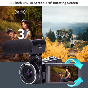 Многофункциональная видеокамера FHD 1080P Запись 16X цифровой зум видеокамера с вращающимся экраном 3,0 дюймов - Product Image 5