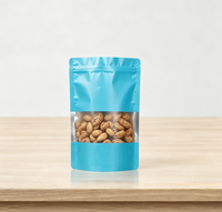 Op maat bedrukte ziplock zakjes met glanzende transparante voorzijde voor voedselopslag, hersluitbare gouden Mylar zakken