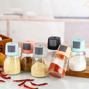 Hot Selling Press Type Control Quantitative Tank Kitchen Glass <b>Bottle</b> Salt Pepper Seasoning Jar Spice <b>Shaker</b> - Product Image 2