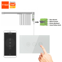 TYSH Control Remoto Inteligente Estándar de EE. UU. Wifi Interruptor Táctil para Cortinas/Garaje Pantalla de Estado en Tiempo Real Aplicación ABS PC Material Max 16A