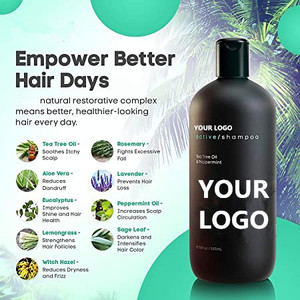 Shampoo pour cheveux plus épais en gros OEM, shampooing à l'huile d'arbre à thé, anti-sécheresse, anti-démangeaisons du cuir chevelu - Product Image 4