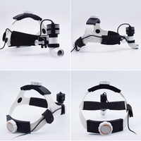EUR VET Dental Surgical Headlight Loupe, Plastic Rechargeable 4/5/6X Binocular Magnifier for Hospital Dental Use