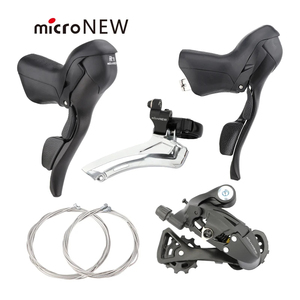 Manetas de Cambio para Bicicleta de Carretera MicroNEW 3x7 3x8 3x9 3x10 3x11 Velocidades Palanca de Freno <span class=keywords><strong>Desviador</strong></span> 2x7 2x8 2x9 <span class=keywords><strong>2x10</strong></span> Velocidades para Shimano - Product Image 1