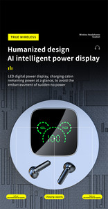 K60 TWS Không Dây <span class=keywords><strong>Bluetooth</strong></span> Tai Nghe 9D Stereo Trong Tai Tai Nghe Điều Khiển Cảm Ứng LED Hiển Thị Thể Thao Chơi Game Earbuds <span class=keywords><strong>Microphone</strong></span> 5.3 - Product Image 6