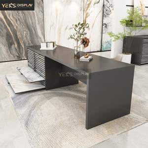 Hiện đại Đánh Bóng Thân thiện với môi Rack hiển thị Nhà cung cấp cho cửa gỗ xdl188 siêu mỏng ngăn kéo L hình dạng đảo bảng thiết kế - Product Image 2