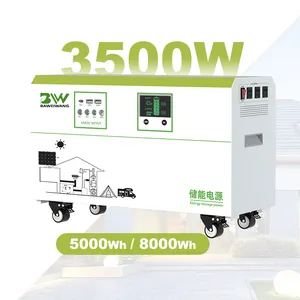 3500W 5000WH 8000WH Lithium Ion Battery Portable Solar Generator with Car Power Source Outdoor Emergency LiFePO4 Power Station