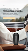 Diffuseur d'huiles essentielles ultrasonique en forme de tasse 10 ml, faible bruit 36 dBA, rechargeable Type-C, bouton tactile, pour maison et voiture, personnalisable OEM