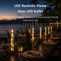 Guirlande de bougies LED 3D sans flamme à effet vacillant, télécommandées, à piles, écologiques pour mariage, Diwali, Noël