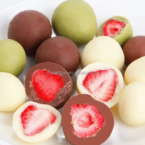 Caramelos de Fresa Liofilizados Deliciosos de Buena Calidad, Sabores a Matcha y Chocolate, Personalización, Dulces de Fruta Congelada con Chocolate - Product Image 2