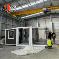Villa modulaire préfabriquée en structure acier légère, maison conteneur extensible pour cabane de villégiature ou bureau