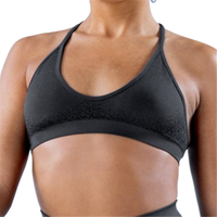 Débardeur de yoga fitness à bretelles fines, séchage rapide, avec coussinet de poitrine, soutien-gorge de sport à dos élégant, col halter, style Europe-Amérique
