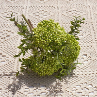 Fleurs artificielles de qualité supérieure, diamètre 8 cm, bouquet de gladiolus rose et vert, centre de table pour la décoration de la maison et la cabine photo