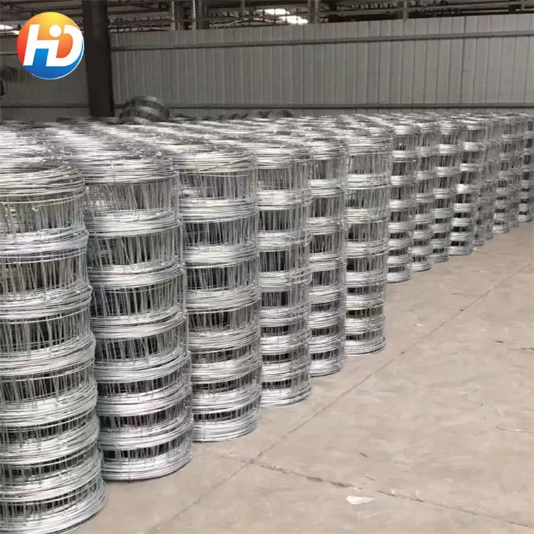 Direct Factory Hot Dipped Galvanized Fixed Knot Wire Mesh Farm Fence Cattle Deer Horse