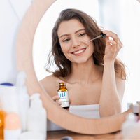 Sérum Visage Anti-Âge et Anti-Rides à l'Huile Essentielle, Composé Hydratant, Raffermissant et Éclaircissant au Rétinol et Vitamine B3 Biologique