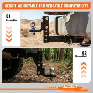 <span class=keywords><strong>Attelage</strong></span> de <span class=keywords><strong>remorque</strong></span> réglable pour récepteur de 2 pouces, chute de 6 pouces, montage sur rail pour <span class=keywords><strong>boule</strong></span> d'<span class=keywords><strong>attelage</strong></span>, capacité de 15 000 lb, boules de 2 et 2-5/16 pouces - Product Image 6